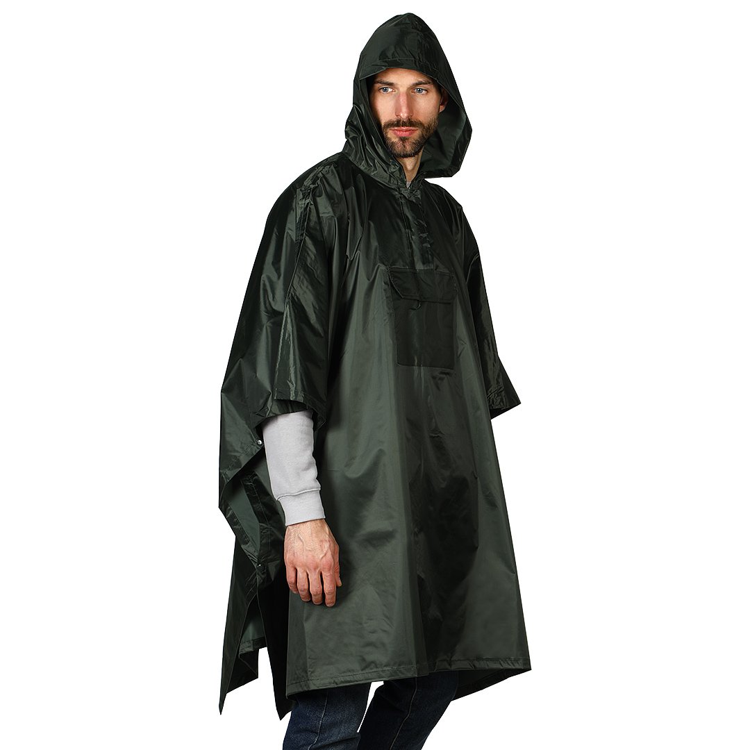 PONCHO vodootporna kabanica zelena
