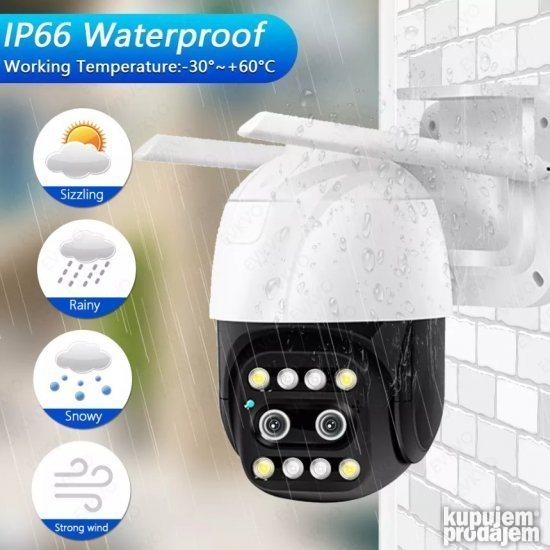 PTZ kamera 8MPX Crna 10xZOOM WiFi PTZ kamera