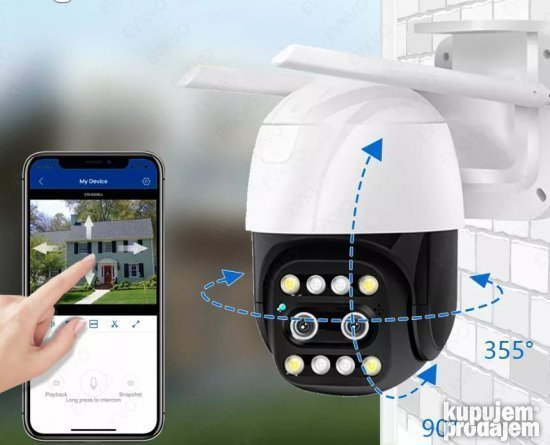 PTZ kamera 8MPX Crna 10xZOOM WiFi PTZ kamera - Slika 3