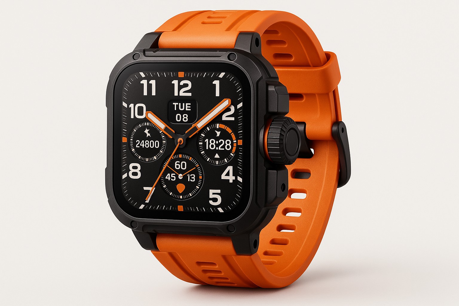 Pametni Sat Crno Narandzasti Sportski Smartwatch