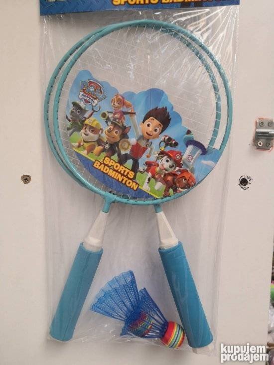 Patrolne sape reket za badminton sa loptom
