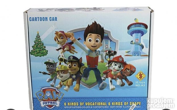 Paw patrol autici sa kucama 6 kom - Slika 2