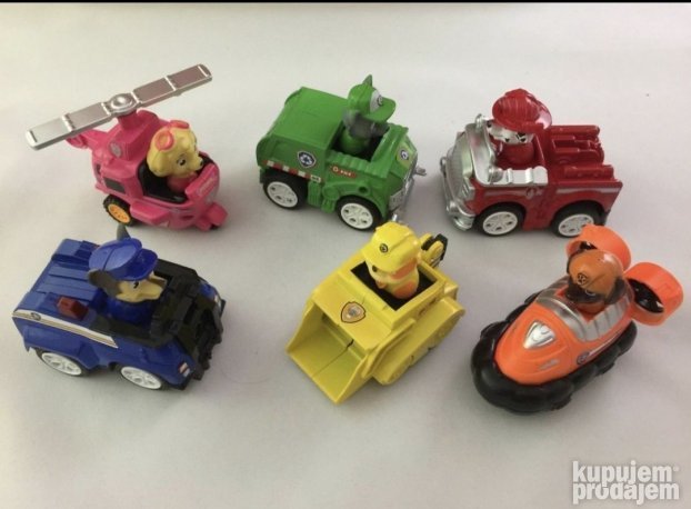 Paw patrol autici sa kucama 6 kom - Slika 3