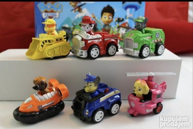 Paw patrol autici sa kucama 6 kom - Slika 5