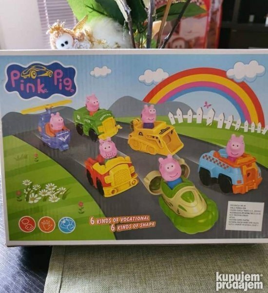Pepa prase set od 6 autica sa mehanizom na potezanje