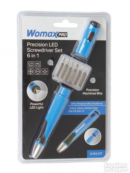 Pin precizni sa nosacem set 6 u 1
