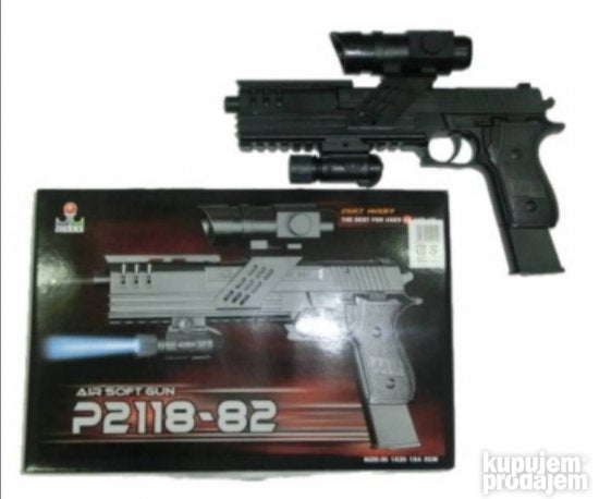 Pistolj na metkice Airsoft gun P2118 82