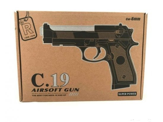 Pistolj za airsoft C19i metalni pistolj sa prigusivacem