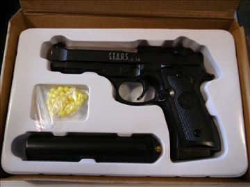 Pistolj za airsoft C19i metalni pistolj sa prigusivacem
