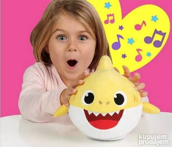 Plisana ajkula baby shark zuta