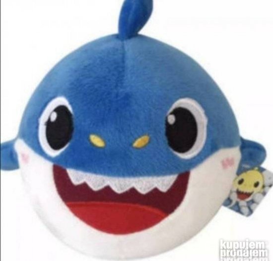 Plisana ajukla baby shark plava