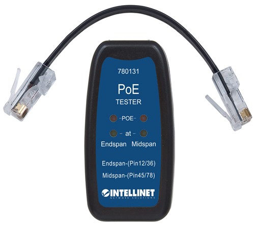 Poe tester poei poemidspan 802.3af802.3at intellinet 780131