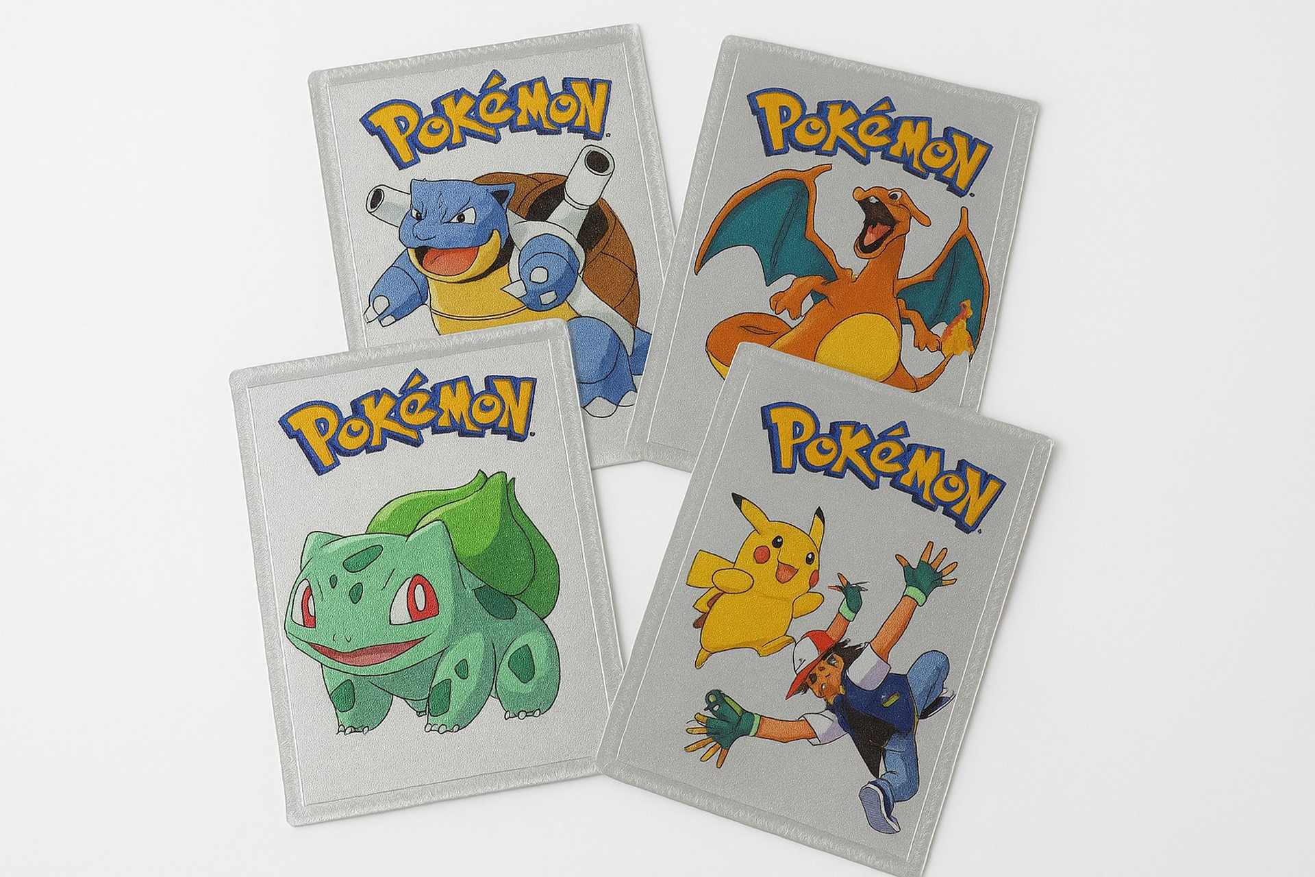 Pokemon Srebrne Holografske Karte Elegantna Kolekcija Ash i Pikachu