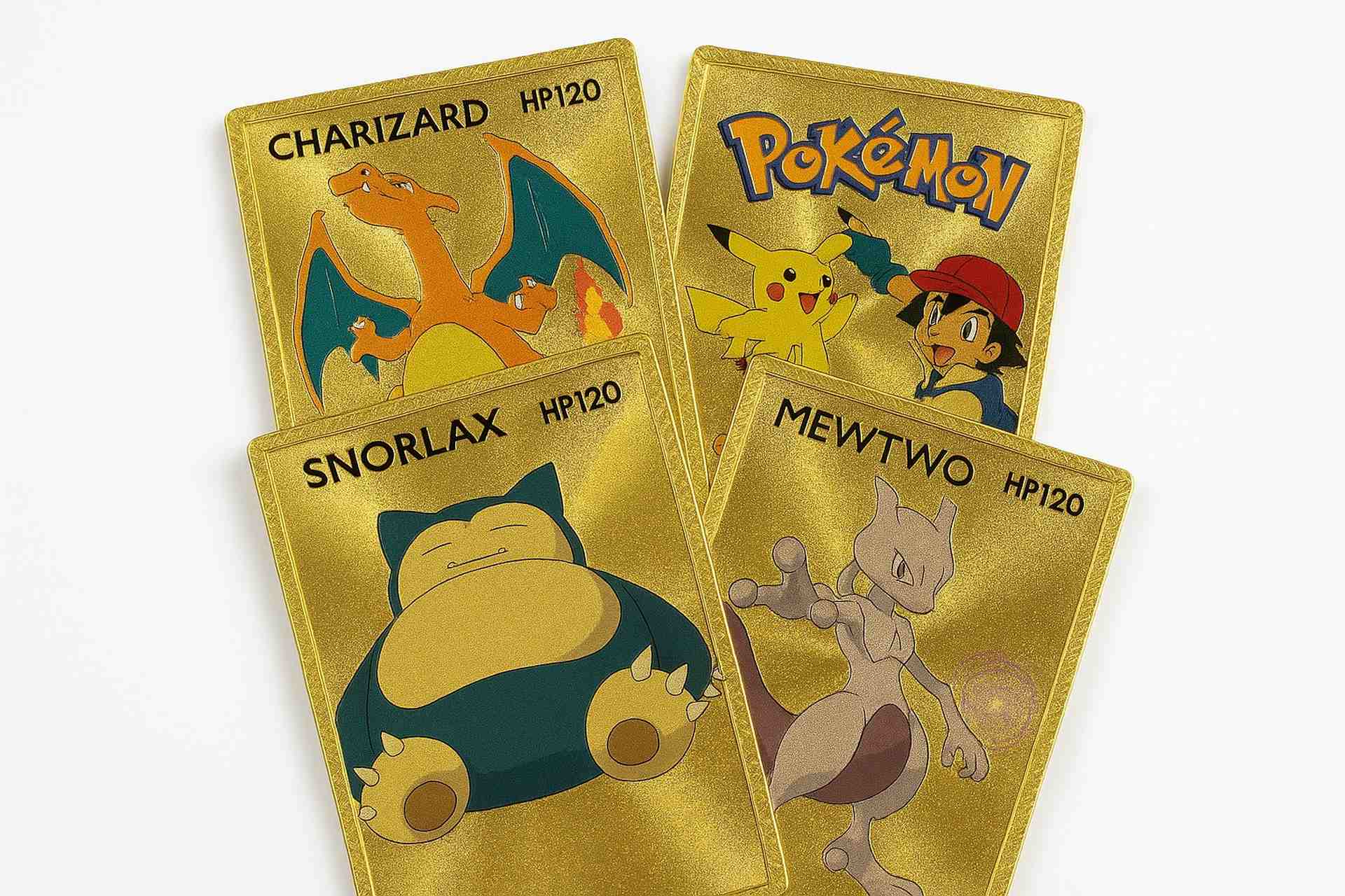 Pokemon Zlatne Holografske Karte Premium Kolekcija Ash i Pikachu
