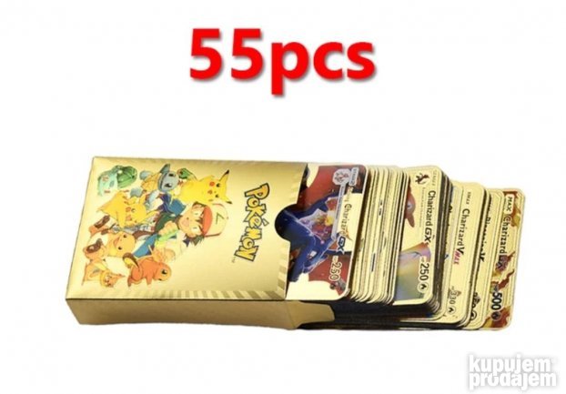 Pokemon zlatne Karte 55 komada