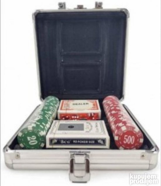 Poker set u koferu 100 cipova i karte