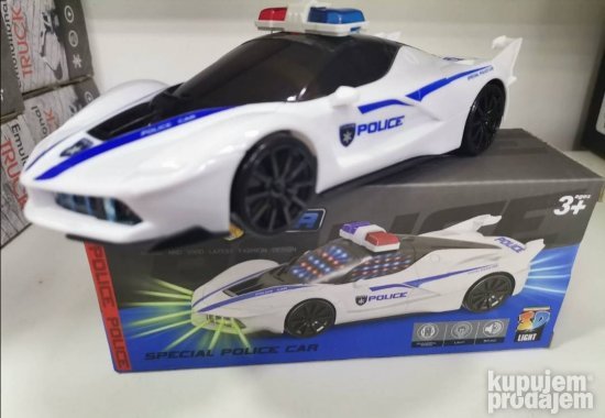 Policijski beli auto na baterije