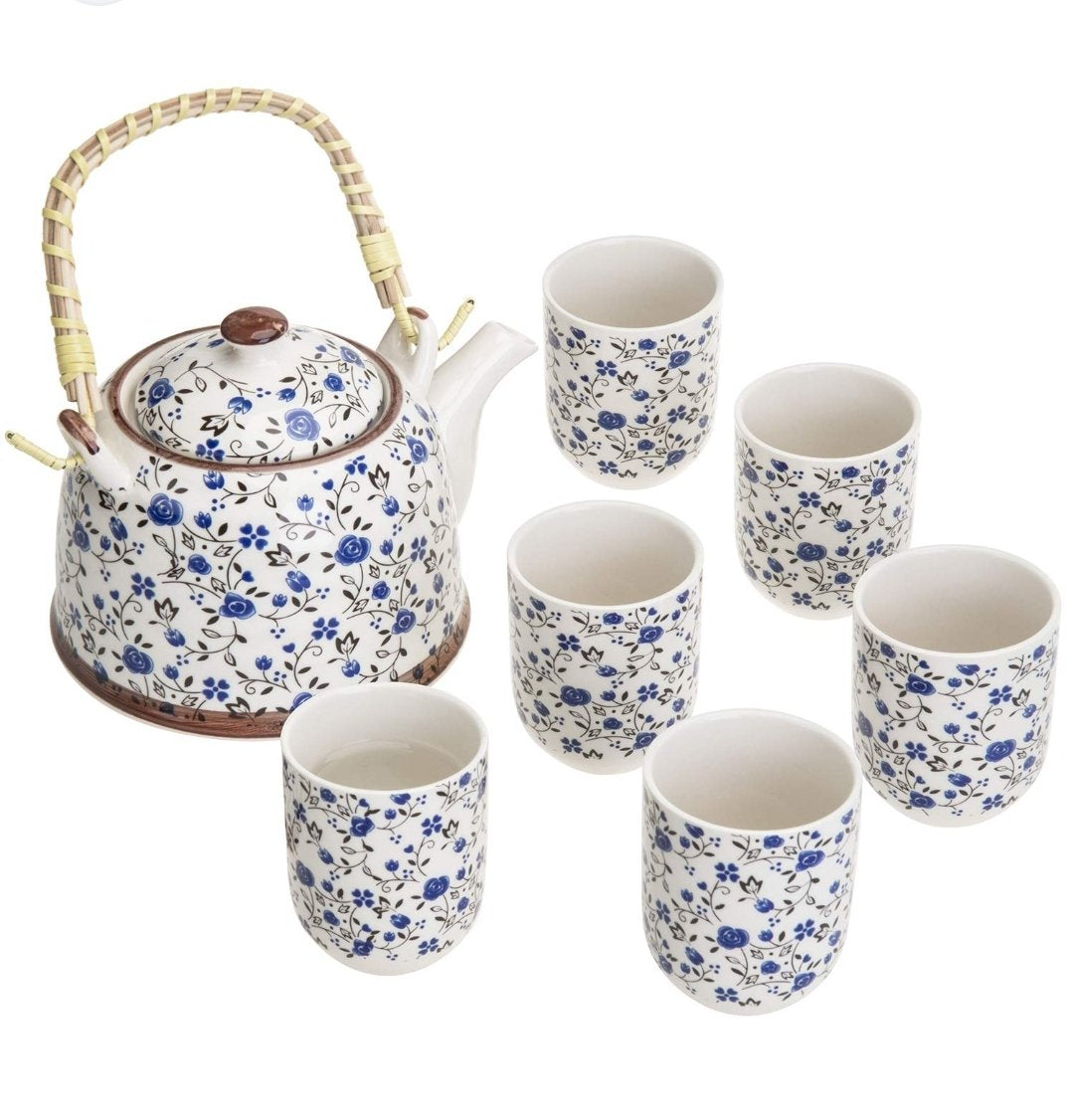 Porcelanski cajnik sa 6 solja