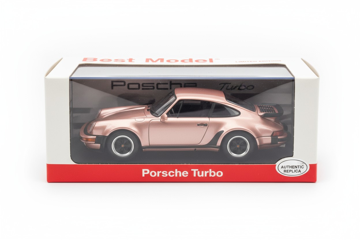 Porsche 911 Turbo Maketa Roze Gold