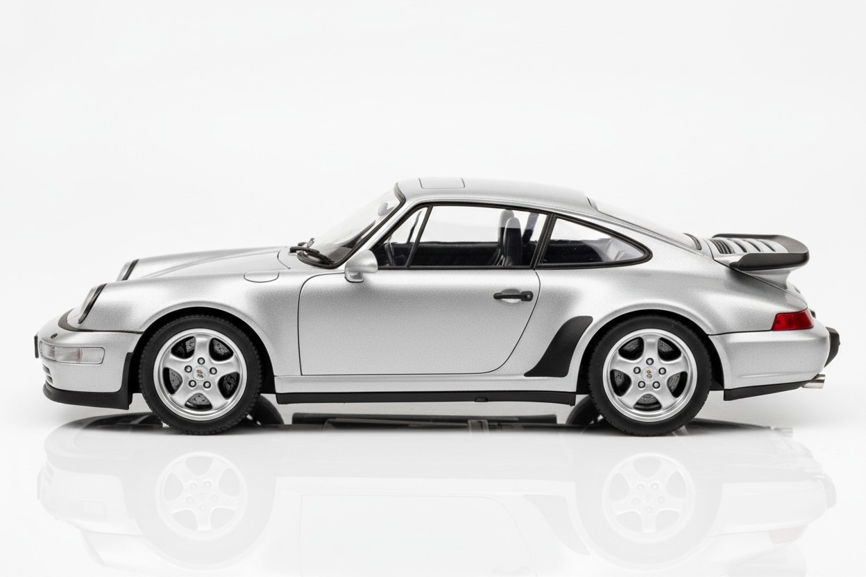Porsche 911 Turbo Maketa Titanium Srebrna
