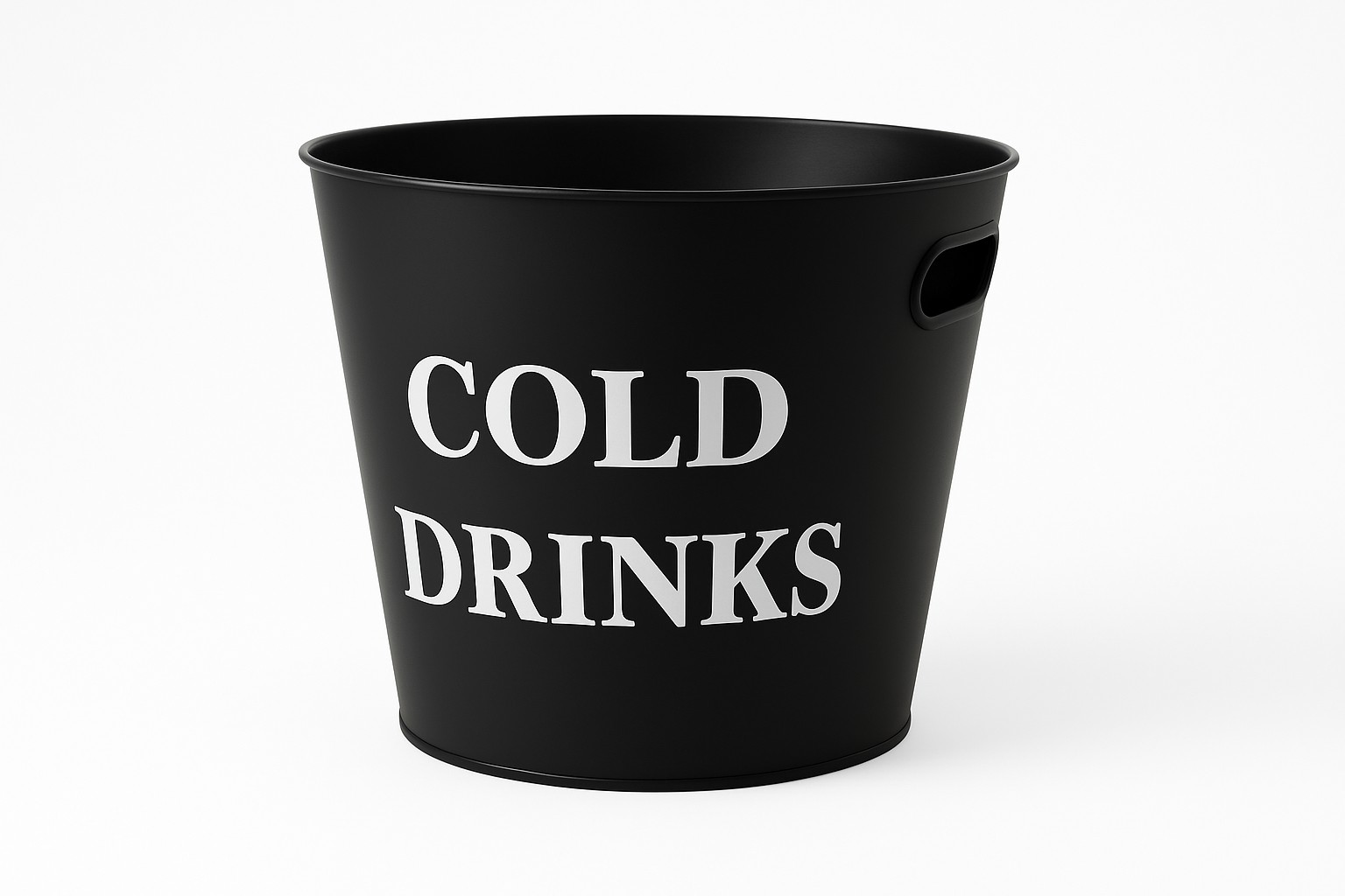 Posuda za hladna pica Kibla Crna kanta sa natpisom COLD DRINKS