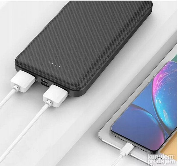 Power Bank 10.000 mAh 2 USB full black