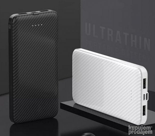 Power Bank 10.000 mAh 2 USB full black - Slika 5