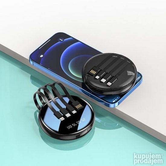 Power Bank Ultra tanak 10.000 mAh sa 4 kabla - Slika 5