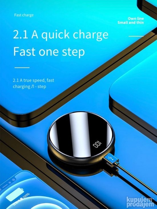 Power Bank Ultra tanak 10.000 mAh sa 4 kabla - Slika 7
