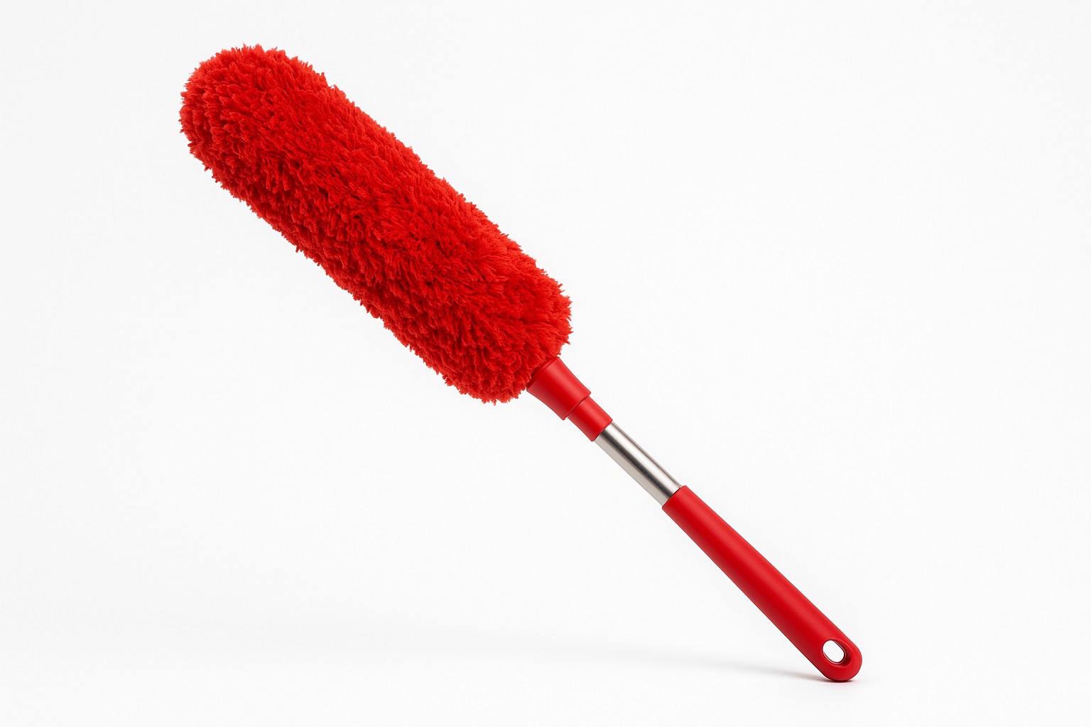 Praasko za ciscenje sa produzenom ruckom Crvena mikrofiber metla