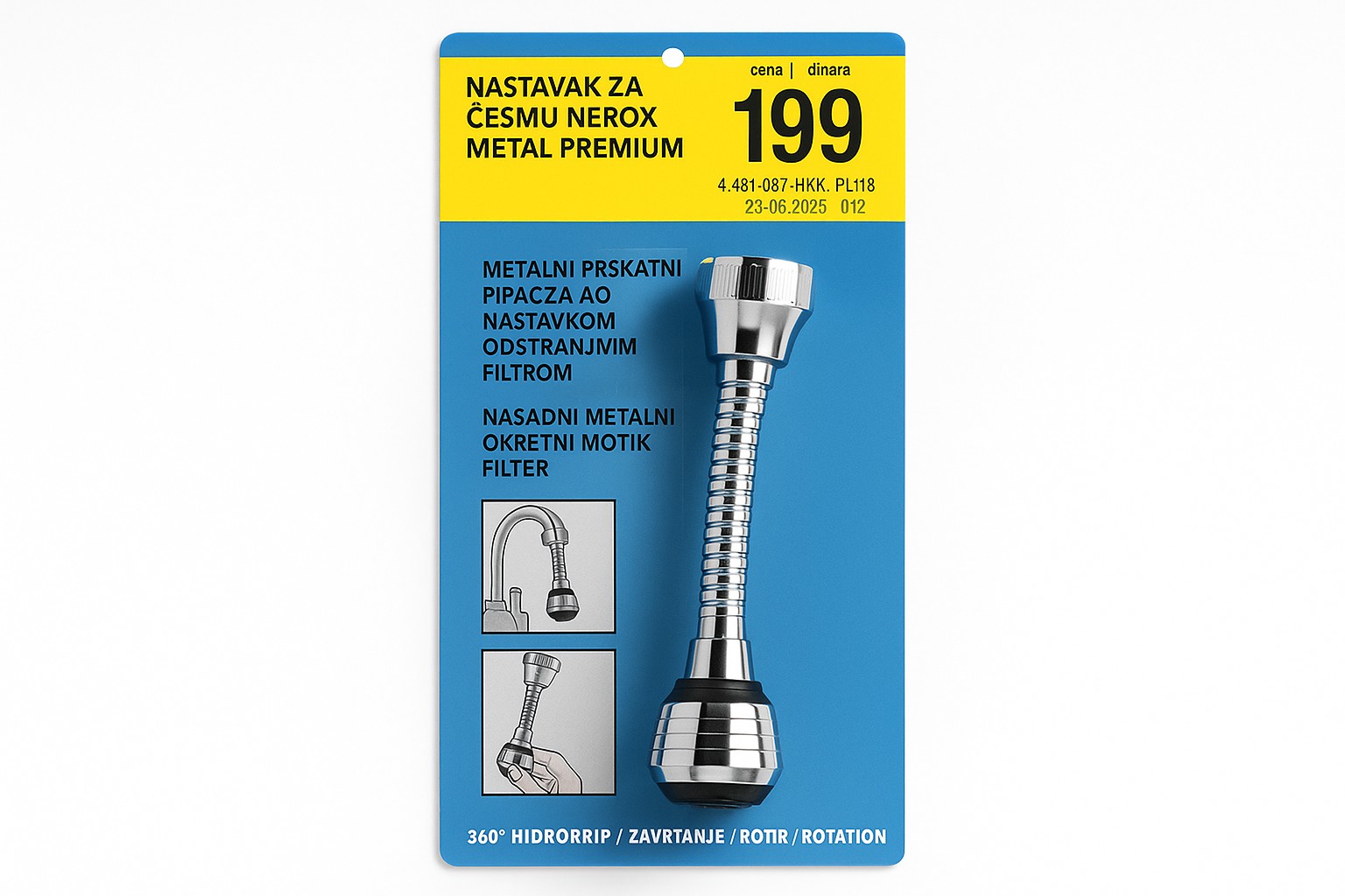 Premium Metalni Nastavak za Cesmu sa 360 Rotacijom 1i 1 gratis