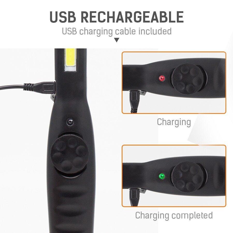 Prenosna Led Cob Slim USB punjiva lampa sa magnetom Prenosna Led Cob Slim USB punjiva lampa sa magnetom - Slika 3