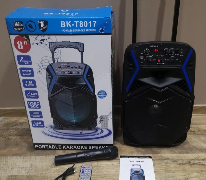 Prenosni Bluetooth Zvucnik 8 sa Karaoke Mikrofonom
