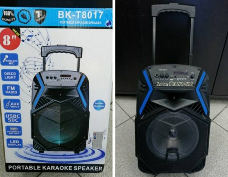 Prenosni Bluetooth Zvucnik 8 sa Karaoke Mikrofonom