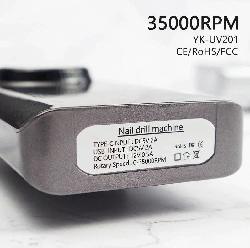 Profesionalna elektricna turpija za nokte 35000RPM - Slika 6