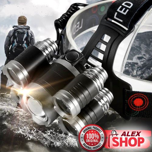 Profi lampa za glavu Led 5 dioda punjiva - Slika 3
