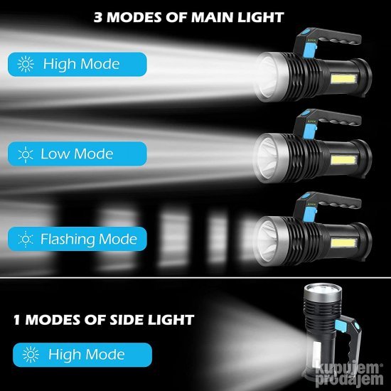 Punjiva lampa 3W 10 COB za planinarenje kampovanje