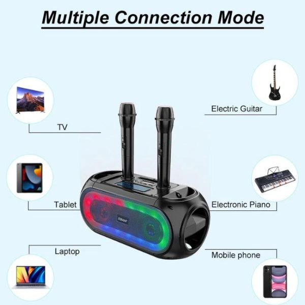RGB Led Bluetooth zvucnik sa 2 mikrofona i daljinskim ZQS4247 - Slika 3