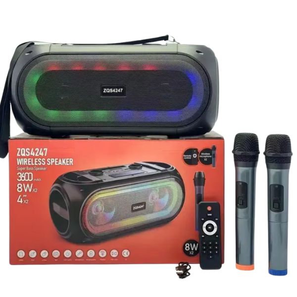 RGB Led Bluetooth zvucnik sa 2 mikrofona i daljinskim ZQS4247 - Slika 5