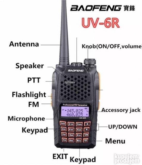 Radio stanica Baofeng UV 6 R Original