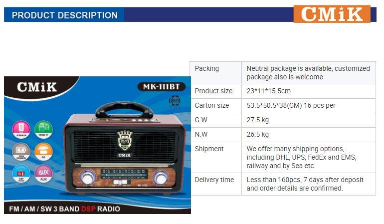 Radio Bluetooth zvucnik Top model - Slika 5