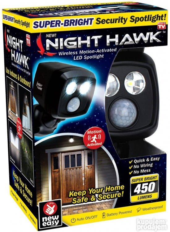Reflektor led night hawk sa senzorom pokreta
