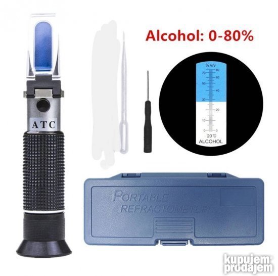 Refraktometar alko hola ATC 0 80posto