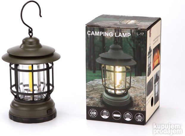Retro lampa za kampovanje PUNJIVA kamp lampa