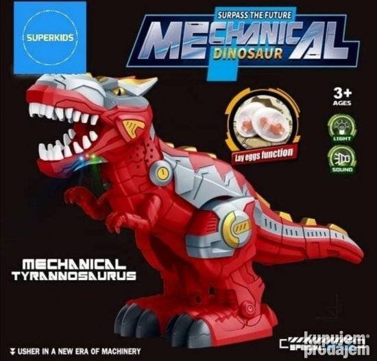 Robot crveni terex muzicki dinosaurs koji leze jaja