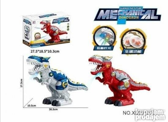 Robot crveni terex muzicki dinosaurs koji leze jaja
