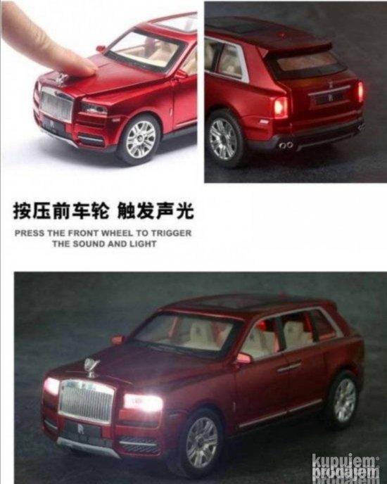 Rolls royce cullinan metani muzicki crveni