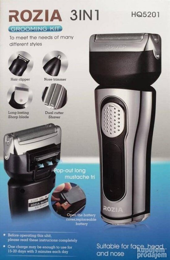 Rozia trimer za brijanje 3in1 HQ 5201