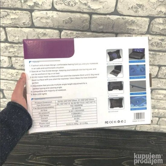 S2 rashladna podloga za laptop kuler za laptop