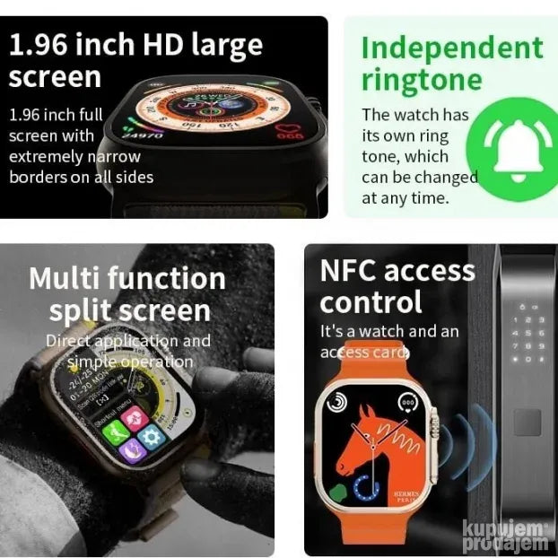 S8 Ultra Smart sat sa Bezicnim punjenjem - Slika 10